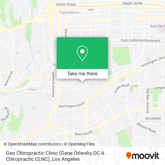 Geo Chiropractic Clinic (Gene Orlwsky DC A Chiropractic CLNC) map