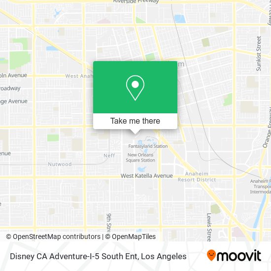 Mapa de Disney CA Adventure-I-5 South Ent
