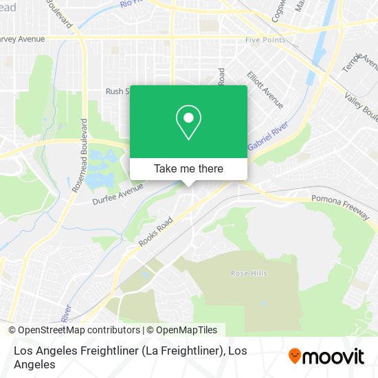 Mapa de Los Angeles Freightliner (La Freightliner)