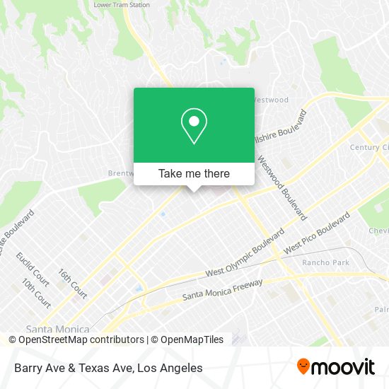 Barry Ave & Texas Ave map