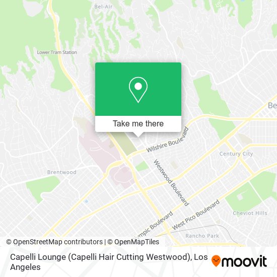 Mapa de Capelli Lounge (Capelli Hair Cutting Westwood)