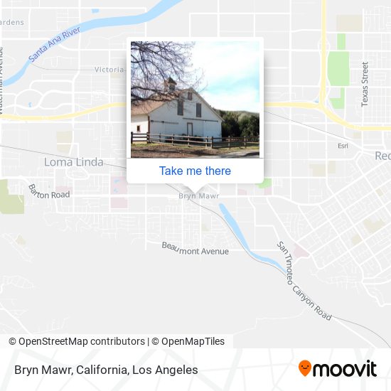 Bryn Mawr, California map