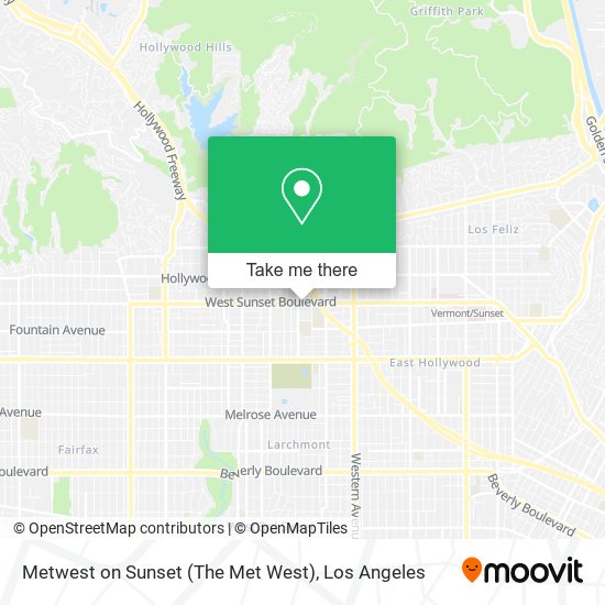 Metwest on Sunset (The Met West) map