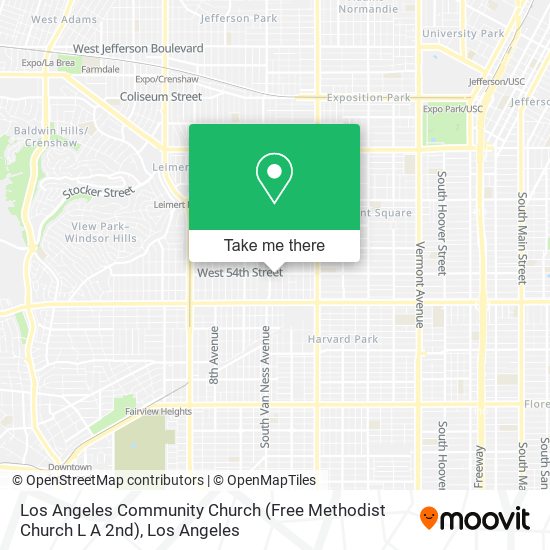 Los Angeles Community Church (Free Methodist Church L A 2nd) map
