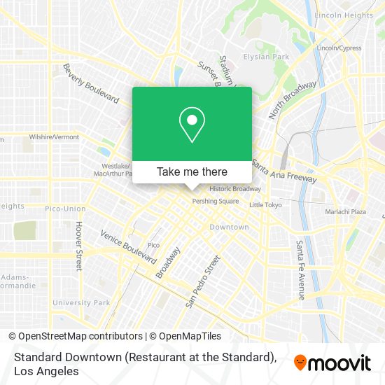 Mapa de Standard Downtown (Restaurant at the Standard)