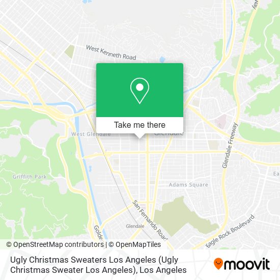 Ugly Christmas Sweaters Los Angeles map