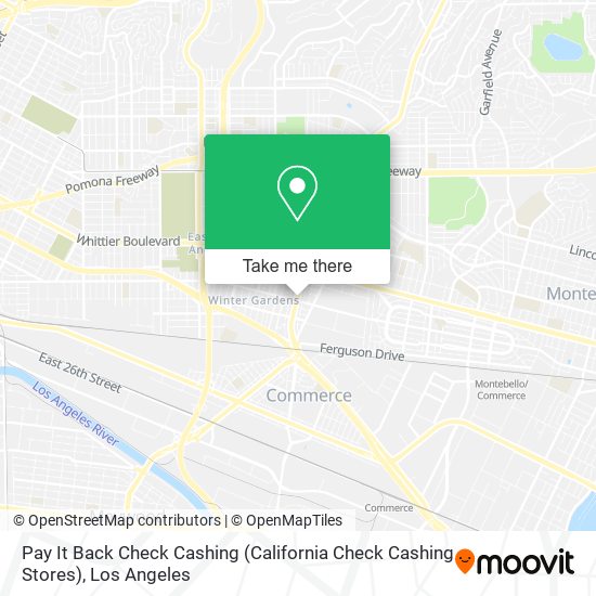 Mapa de Pay It Back Check Cashing (California Check Cashing Stores)