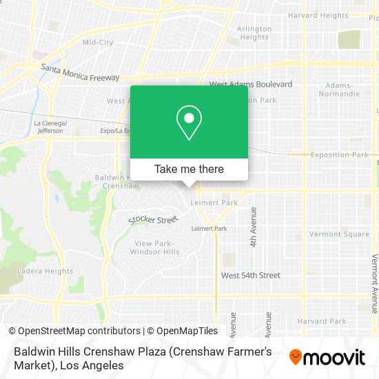 Baldwin Hills Crenshaw Plaza (Crenshaw Farmer's Market) map