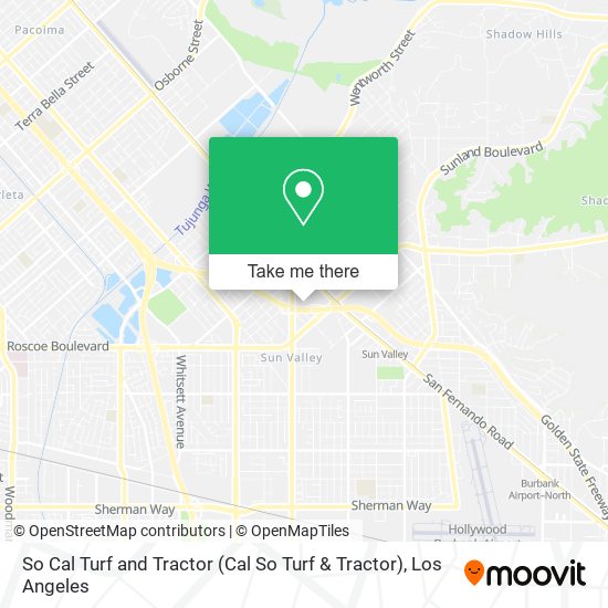 So Cal Turf and Tractor map