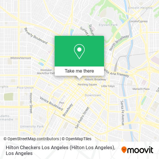 Mapa de Hilton Checkers Los Angeles