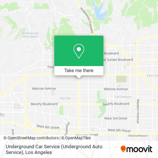Underground Car Service (Underground Auto Service) map