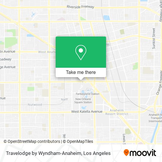 Mapa de Travelodge by Wyndham-Anaheim