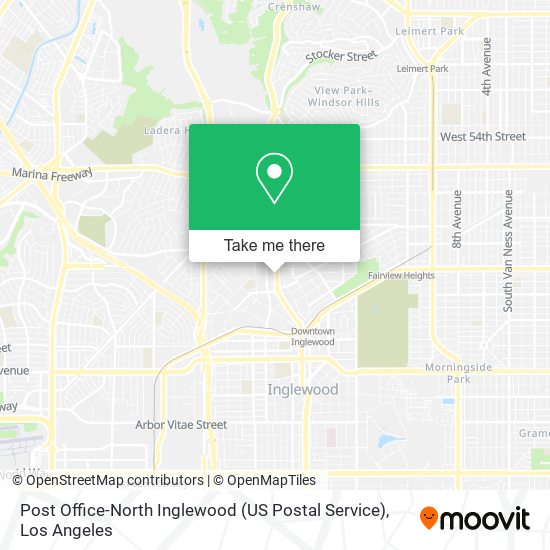 Post Office-North Inglewood (US Postal Service) map