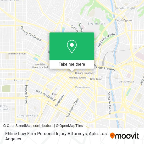 Mapa de Ehline Law Firm Personal Injury Attorneys, Aplc