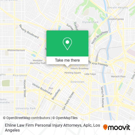 Ehline Law Firm Personal Injury Attorneys, Aplc map