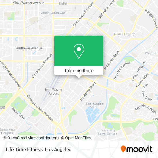 Life Time Fitness map