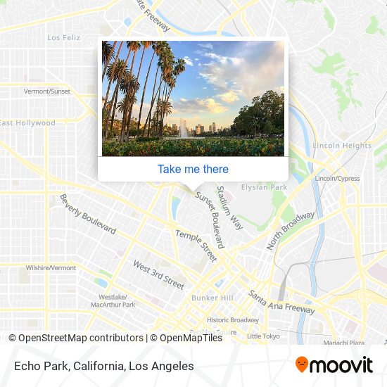 Mapa de Echo Park, California