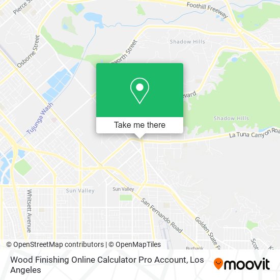 Mapa de Wood Finishing Online Calculator Pro Account
