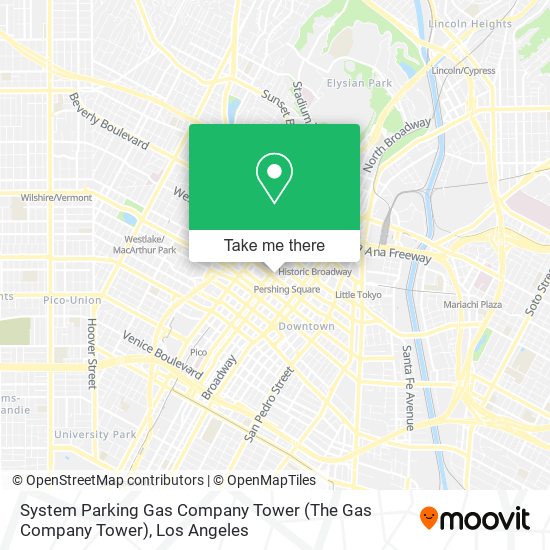 System Parking Gas Company Tower (The Gas Company Tower) map