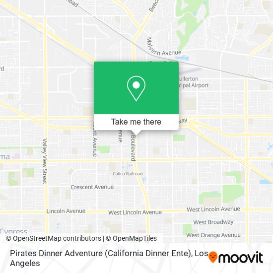 Mapa de Pirates Dinner Adventure (California Dinner Ente)