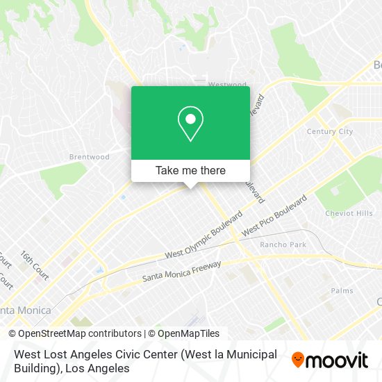 Mapa de West Lost Angeles Civic Center (West la Municipal Building)