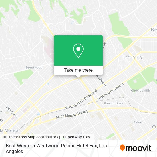 Mapa de Best Western-Westwood Pacific Hotel-Fax