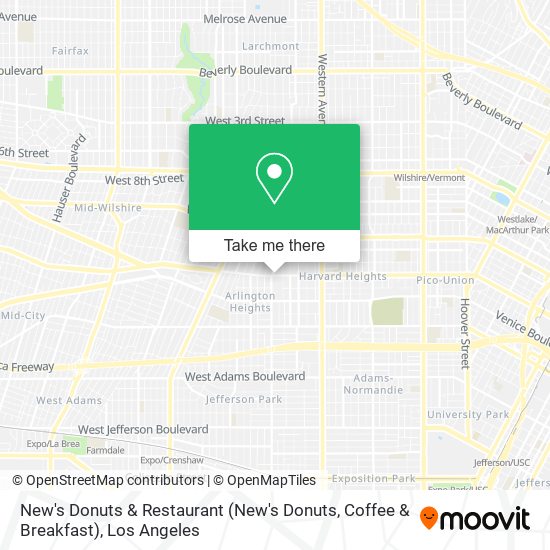 Mapa de New's Donuts & Restaurant (New's Donuts, Coffee & Breakfast)