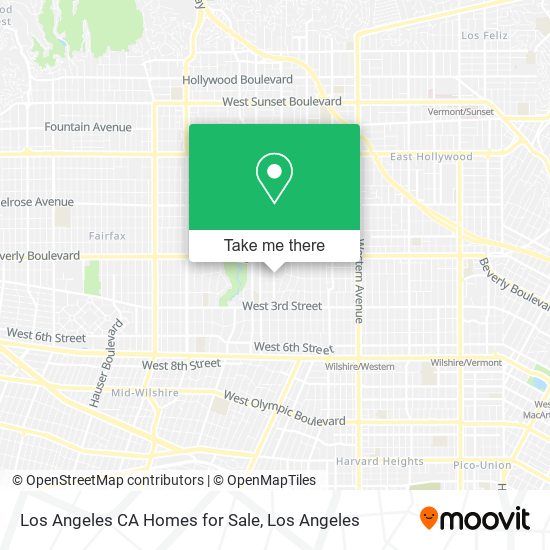 Los Angeles CA Homes for Sale map