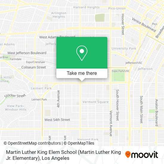 Mapa de Martin Luther King Elem School (Martin Luther King Jr. Elementary)