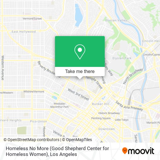 Mapa de Homeless No More (Good Shepherd Center for Homeless Women)