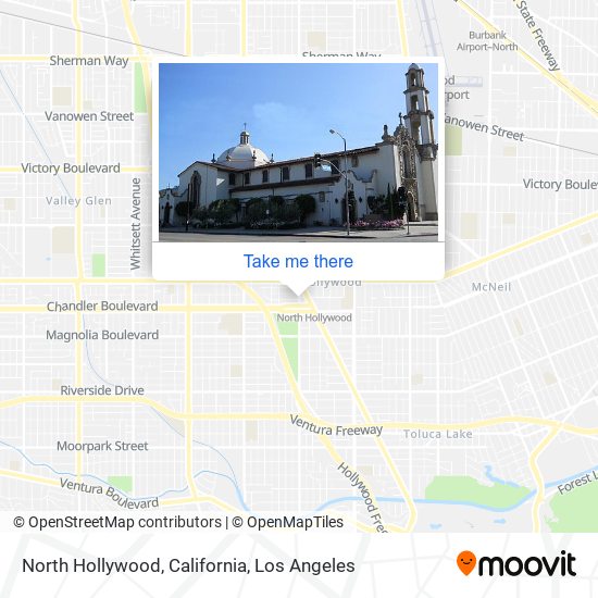 North Hollywood, California map