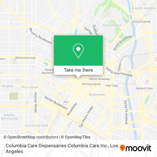 Columbia Care Dispensaries Columbia Care Inc. map