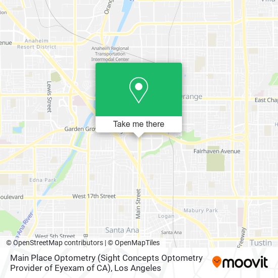 Mapa de Main Place Optometry (Sight Concepts Optometry Provider of Eyexam of CA)