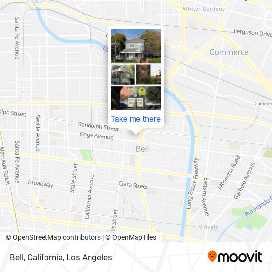 Bell, California map