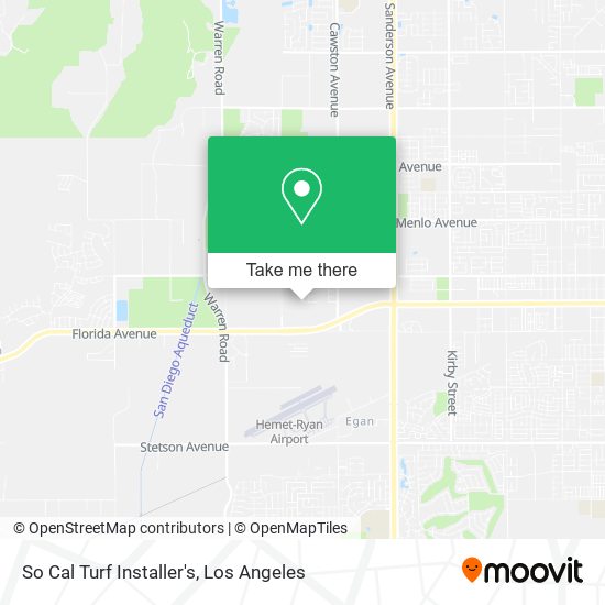 So Cal Turf Installer's map