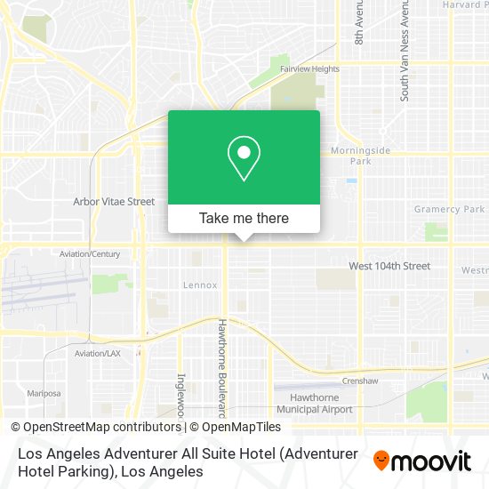 Los Angeles Adventurer All Suite Hotel (Adventurer Hotel Parking) map