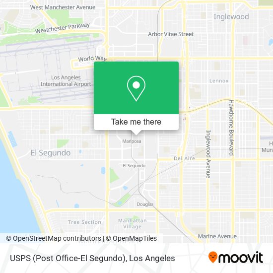 Mapa de USPS (Post Office-El Segundo)