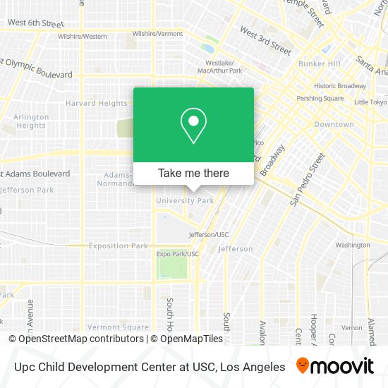 Upc Child Development Center at USC map