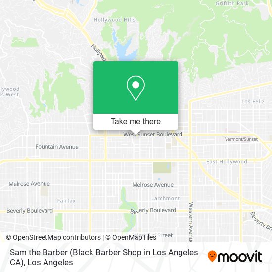 Sam the Barber (Black Barber Shop in Los Angeles CA) map
