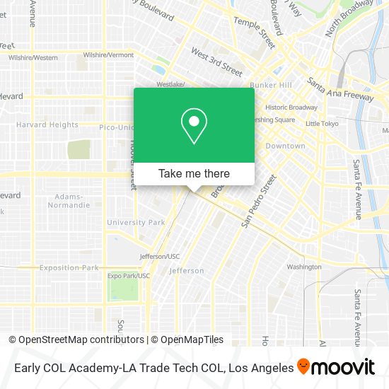 Early COL Academy-LA Trade Tech COL map