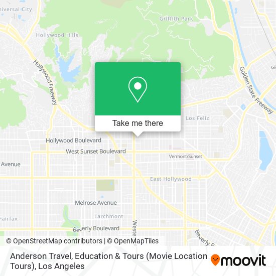 Anderson Travel, Education & Tours (Movie Location Tours) map