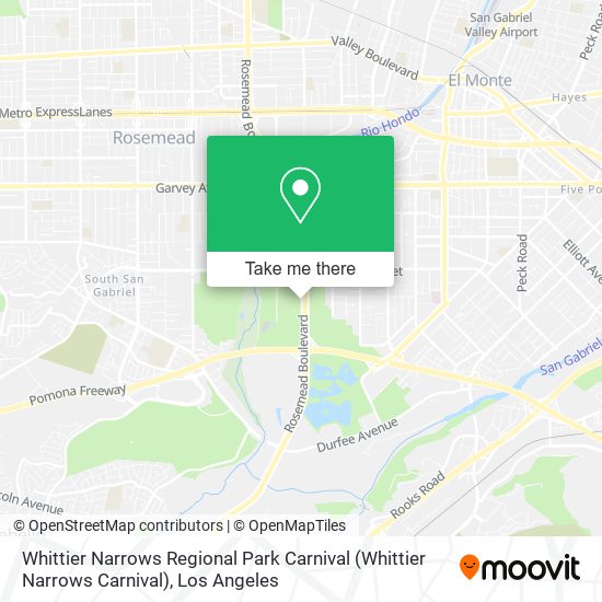 Mapa de Whittier Narrows Regional Park Carnival (Whittier Narrows Carnival)