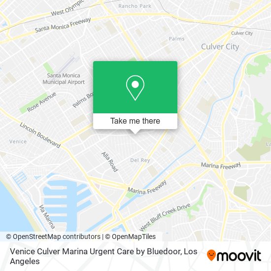 Venice Culver Marina Urgent Care by Bluedoor map