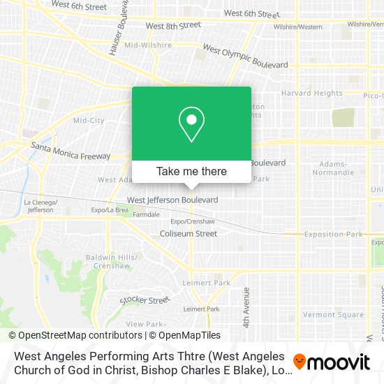 Mapa de West Angeles Performing Arts Thtre (West Angeles Church of God in Christ, Bishop Charles E Blake)