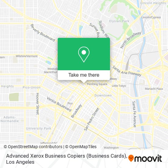 Advanced Xerox Business Copiers (Business Cards) map