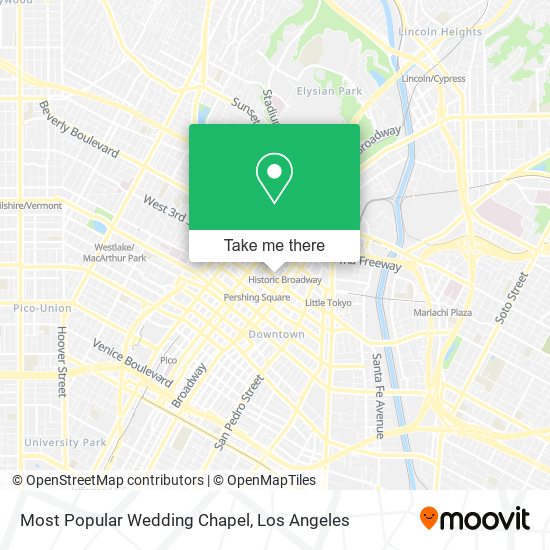 Most Popular Wedding Chapel map