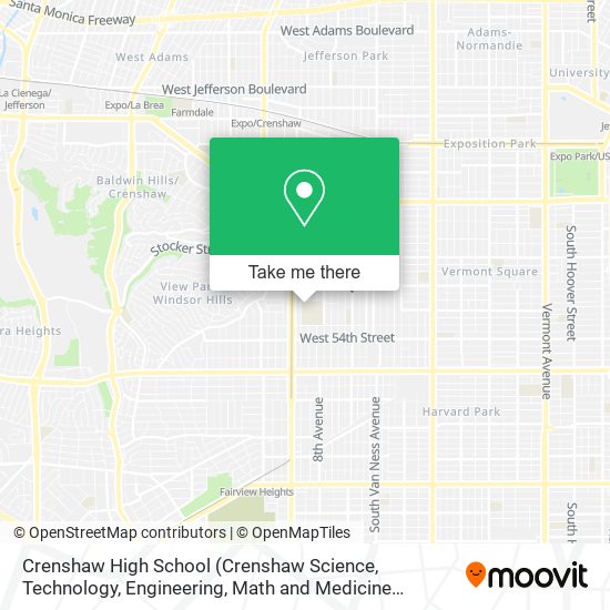 Mapa de Crenshaw High School (Crenshaw Science, Technology, Engineering, Math and Medicine Magnet)