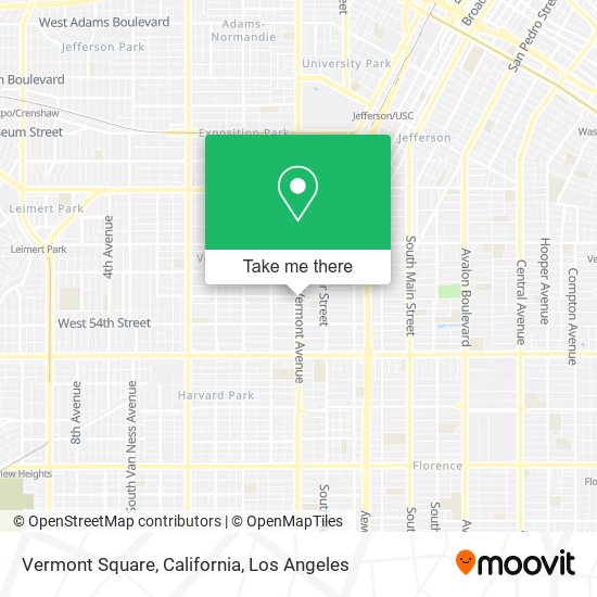 Vermont Square, California map