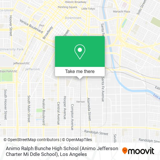 Animo Ralph Bunche High School (Animo Jefferson Charter Mi Ddle School) map