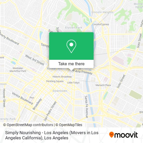 Mapa de Simply Nourishing - Los Angeles (Movers in Los Angeles California)